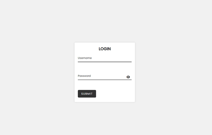 Login Page with Password Eye Icon HTML CSS Javascript