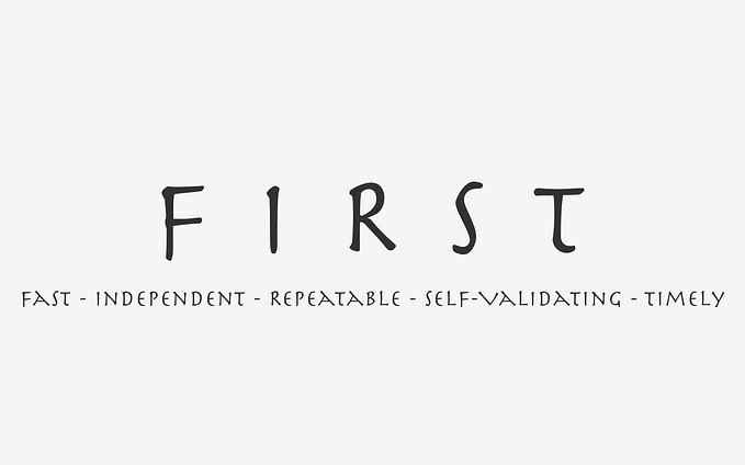F.I.R.S.T. Principles