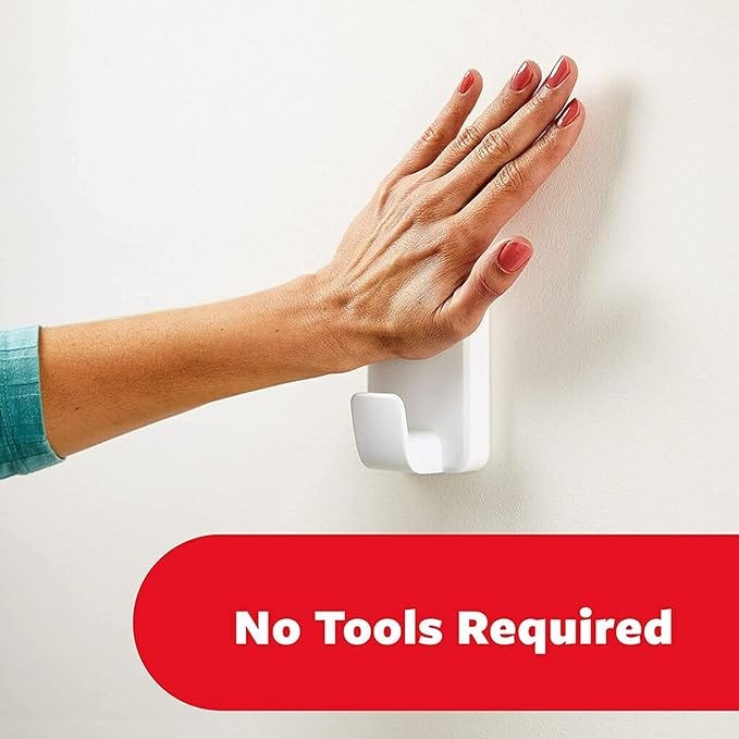 Command 15 Lb XL Heavyweight Wall Hook, Damage Free Hanging Hook with Adhesive Strips, Heavy
