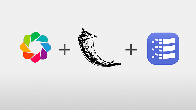 Bokeh, Flask, and Easybase logos joined by plus signs