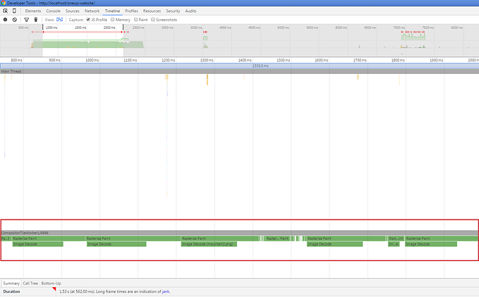 Scrolling performance hack with Chrome dev tool