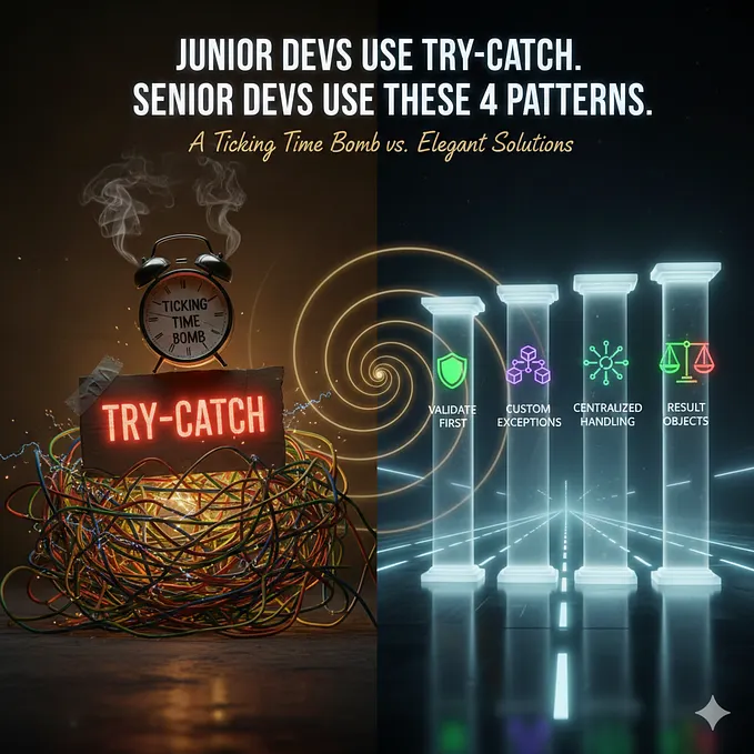 Junior Devs Use try-catch Everywhere. Senior Devs Use These 4 Exception Handling Patterns