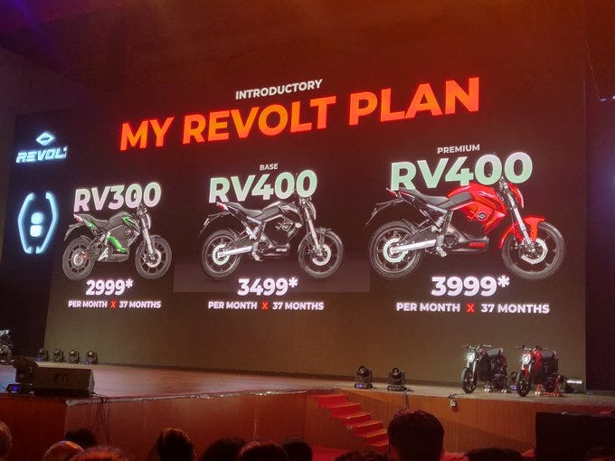 Revolt rv400 electric online bike price