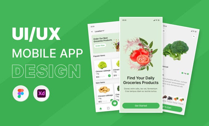 Hot Review! I will do stunning UI UX design for a mobile app for $185 ...