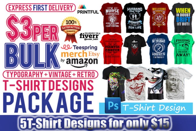 Hot Deals! I will create amazing text and graphic based custom t shirt ...