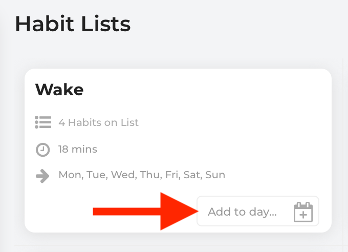 Add to day button