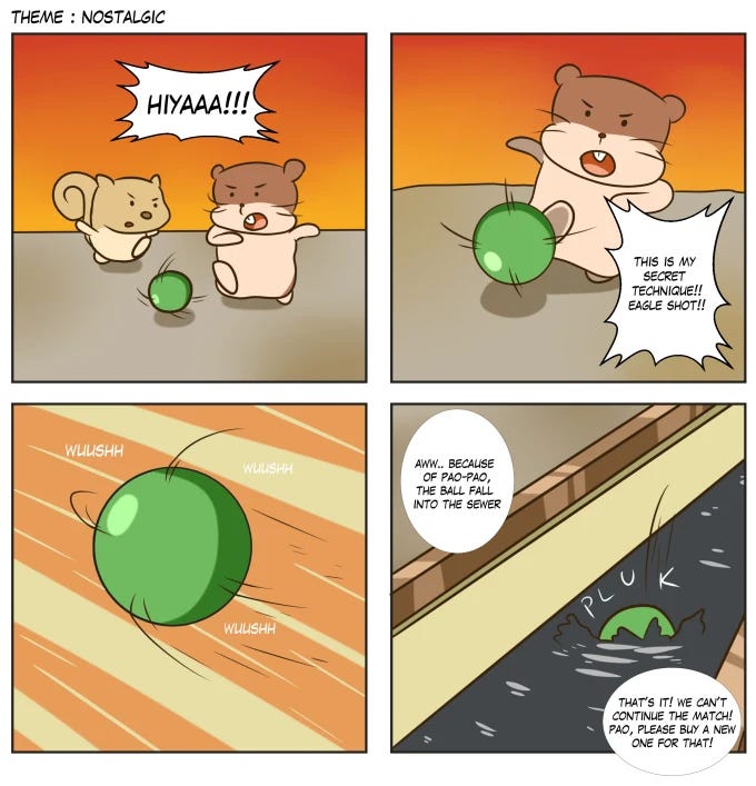 “I will draw a 4 panel cartoon comic strip”