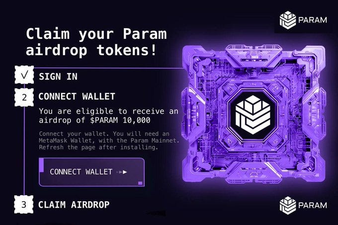Confirmed airdrop 55% of the PARAM supply. | by DuaCrypto | Medium