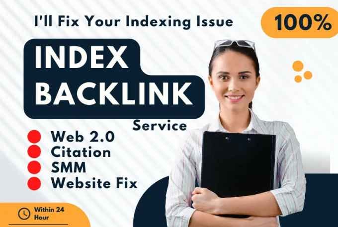 I will index all your backlinks in google within 24 hours