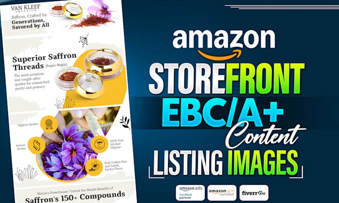 Our agency will create amazon storefront, ebc or a plus content and listing images
