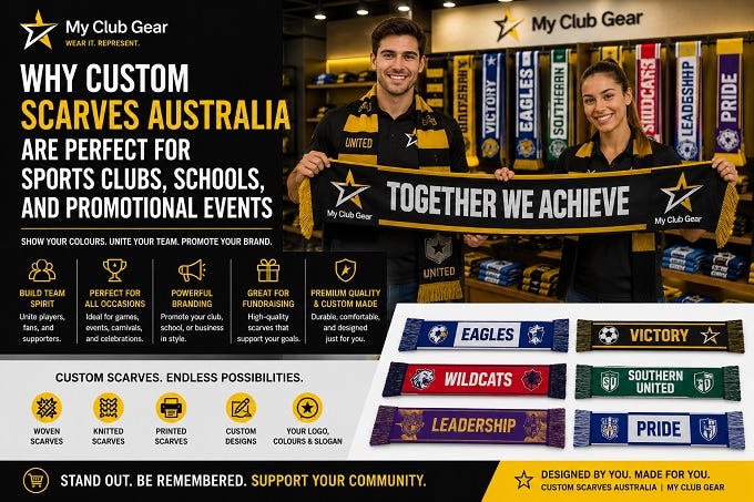 Why Custom Scarves Australia Are Perfect for Sports Clubs, Schools, and Promotional Events