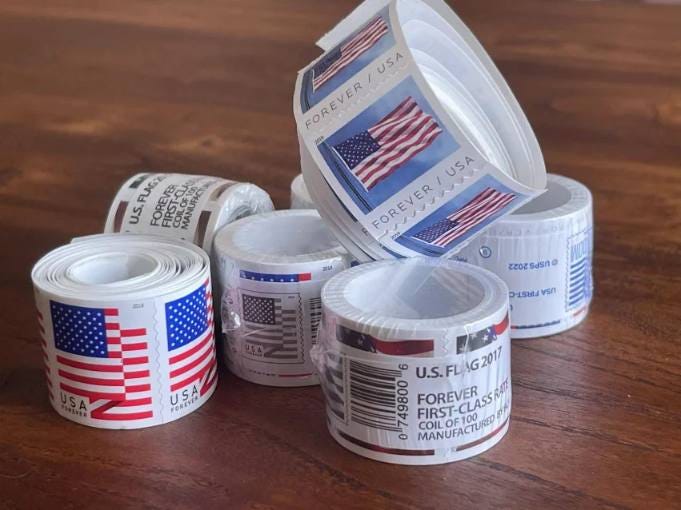 2017 USPS Forever US Flag Postage Stamps Coil of 100 Stamps Free & Fast  Shipping