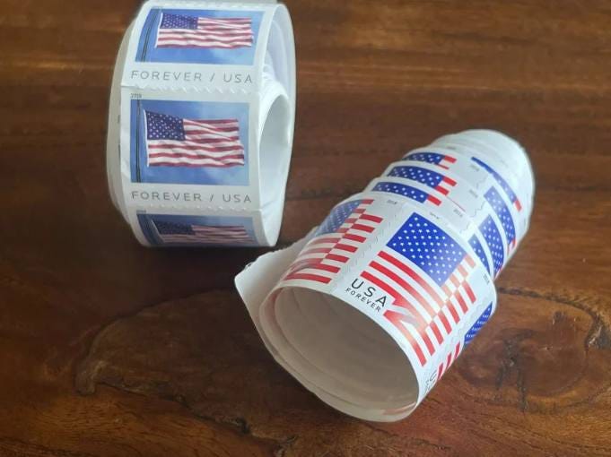 Forever Stamps First Class Mail Postage Stamps U.S. Flag 2017 Roll of 100 -  Postagestampsdeals