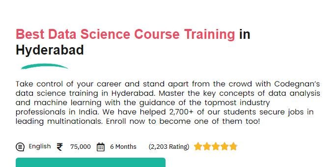 Codegnan, Best Data Science Course Training in Hyderabad | by ...