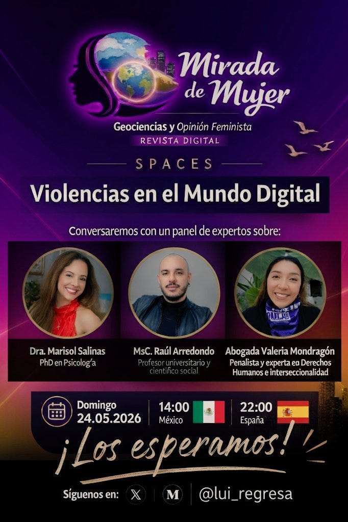 INVITACIÓN CORDIAL A SPACES de MIRADA DE MUJER en X-Twitter