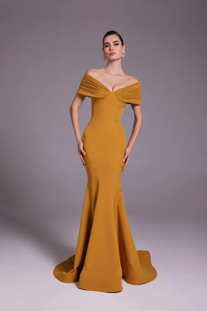 Mustard mermaid dress cheap