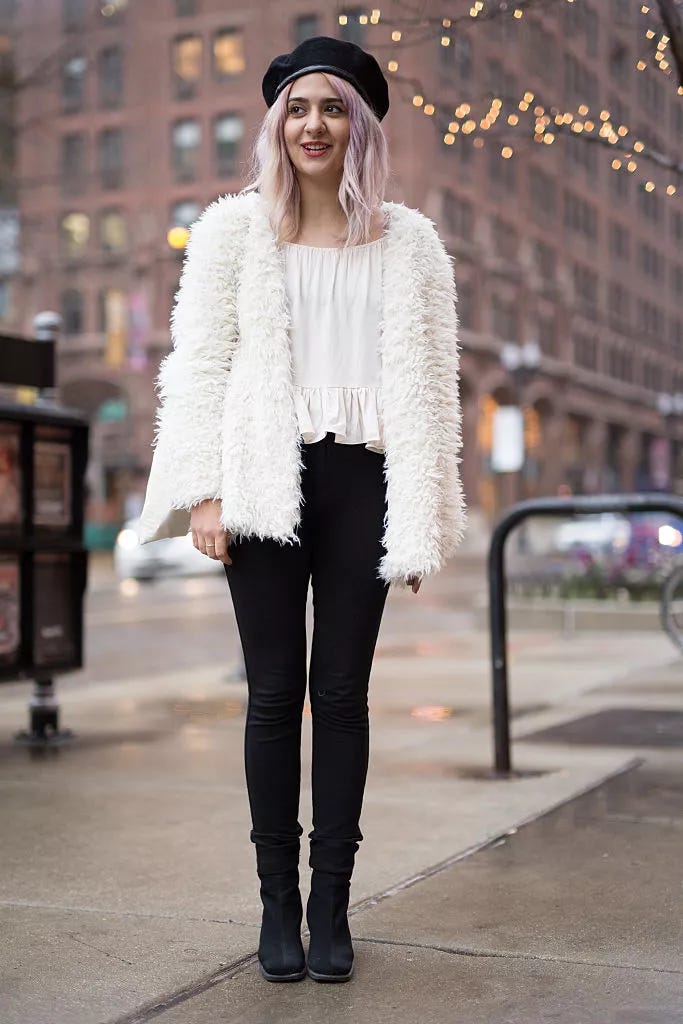 Winter White  Street style outfits winter, Fashion, Street