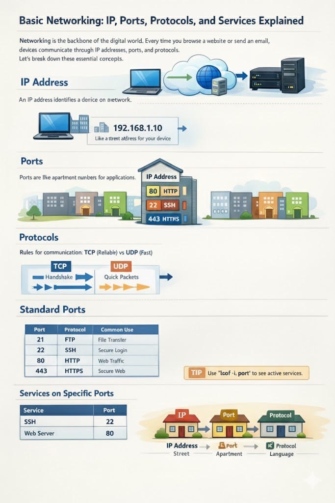Networking Basics: Understanding IP, Ports, Protocols, and Services ...