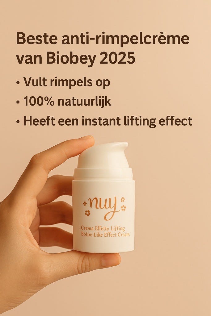 Beste Anti-Rimpel Crème 2025 Getest: Waarom Biobey voor de Nuy Botox Effect Crème kiest