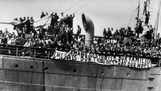 Gambar 1. Yahudi Israel tiba di Palestina pada tahun 1947 (Foto: The Business Standard/2021)