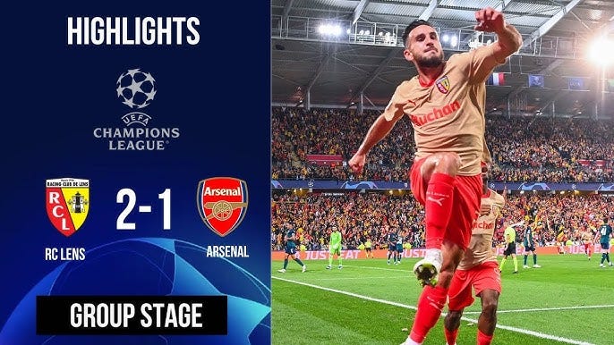 RC Lens 2 - 1 Arsenal - Match Report