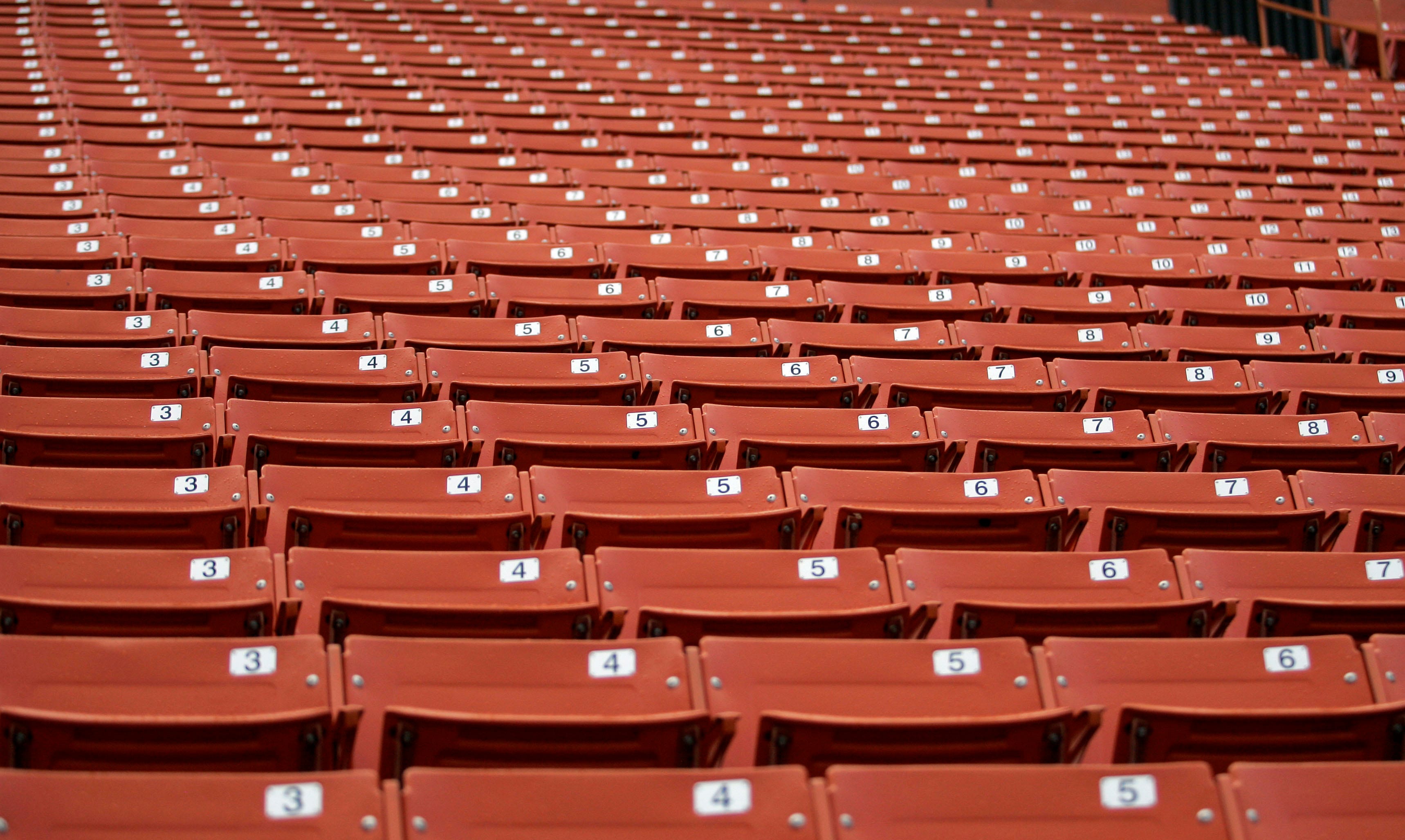 Royals Stadium with the red seats back in the 80's.