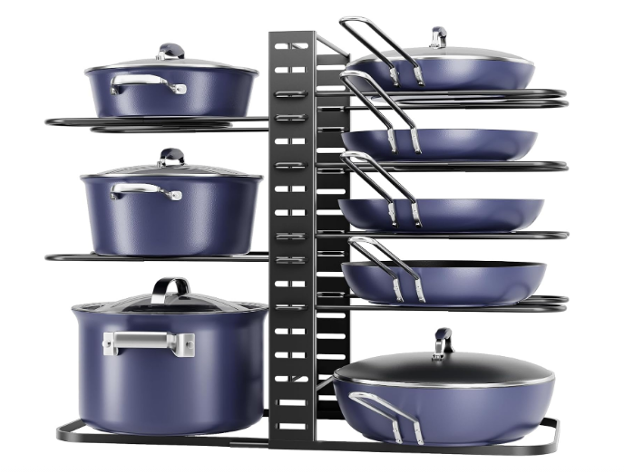 This ORDORA Pots and Pans Organizer Finally Fixed My Messy Kitchen Cabinet.