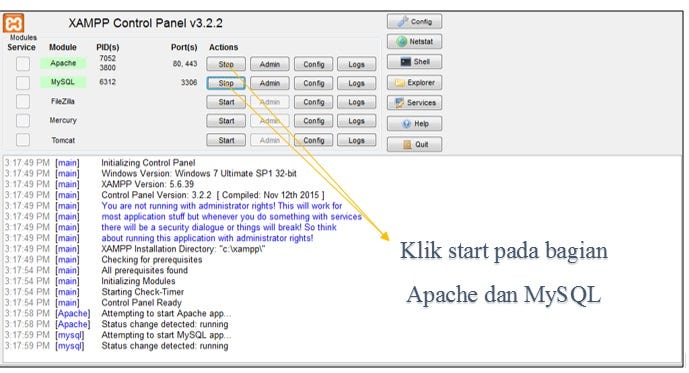 Membuat Database Sederhana. Dengan menggunakan XAMPP untuk koneksi ...