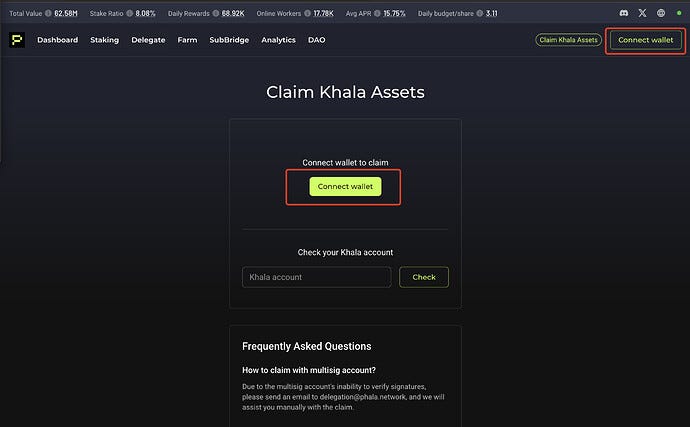 El sistema de reclamación de activos de Khala ya está activo