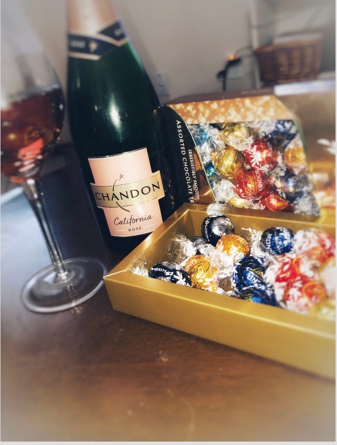 Bubbles, Day Spa, and Corona. I’m sure like with most couples corona