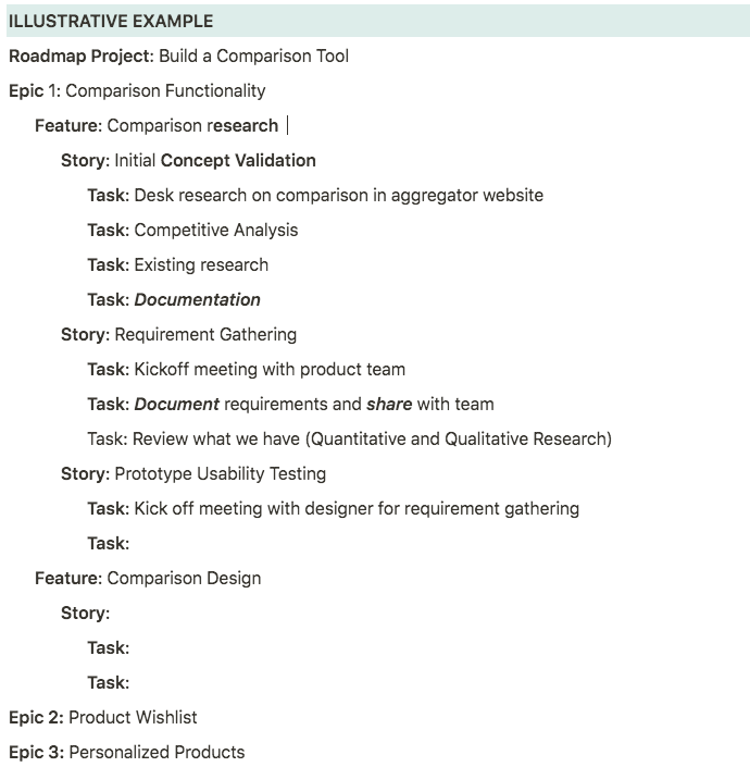 Planning UX Research PART 1. How to do EPIC → Feature → Story →Tasks ...