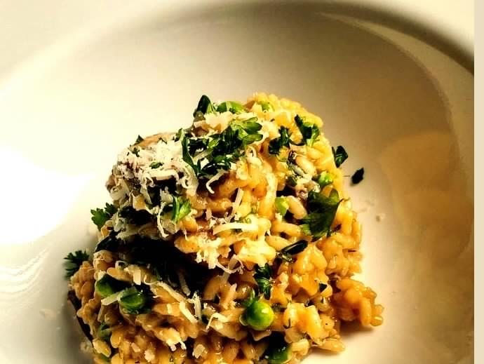 Mushroom and Pea Risotto — Risotto