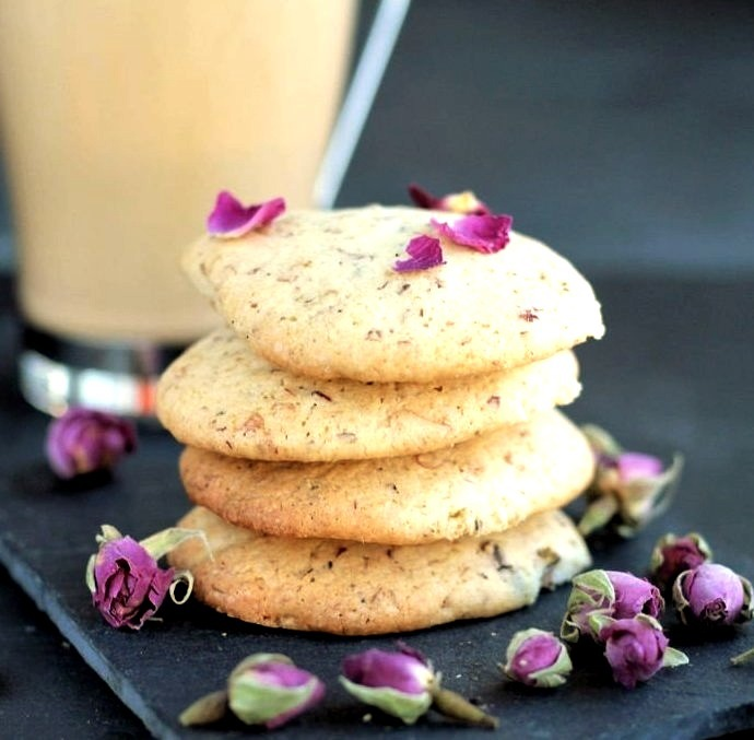 Desserts — International Cookie — Rose Petal Cookies