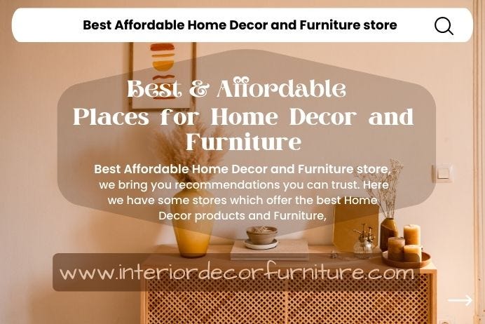 Furniture Store, Stylish, Affordable Home Goods
