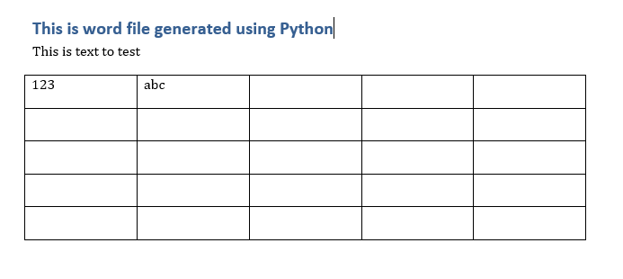 How to create or generate a WORD file using Python - Free Python Code ...