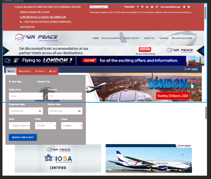 The redesign of Air peace homepage. | by Samuel Ayodeji | Apr, 2024 ...