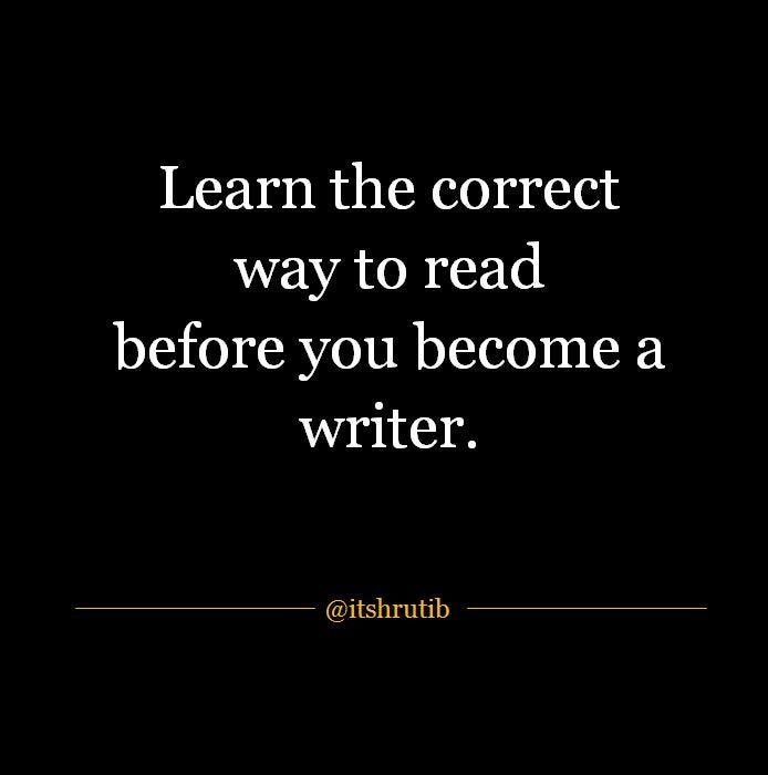What’s the correct way of reading? One day while reading a book, I