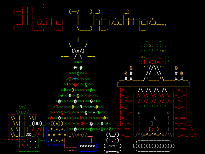 PowerShell Core Christmas Tree: Colorized & Blinks | Medium