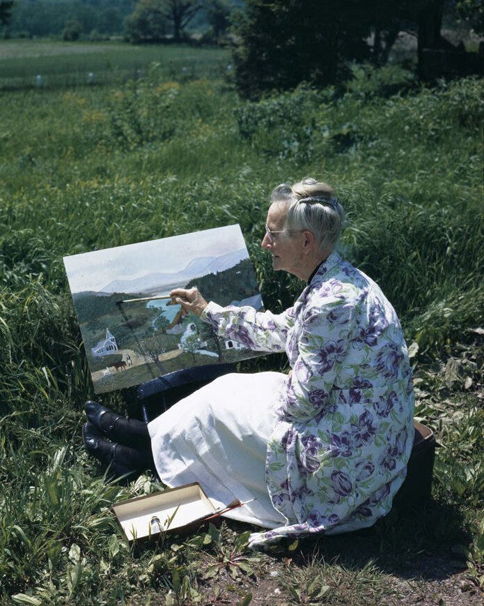 Grandma Moses. A portrait of the artist as an old… by Jeff Cunningham Grandma Moses. A portrait of the artist as an old… by Jeff Cunningham