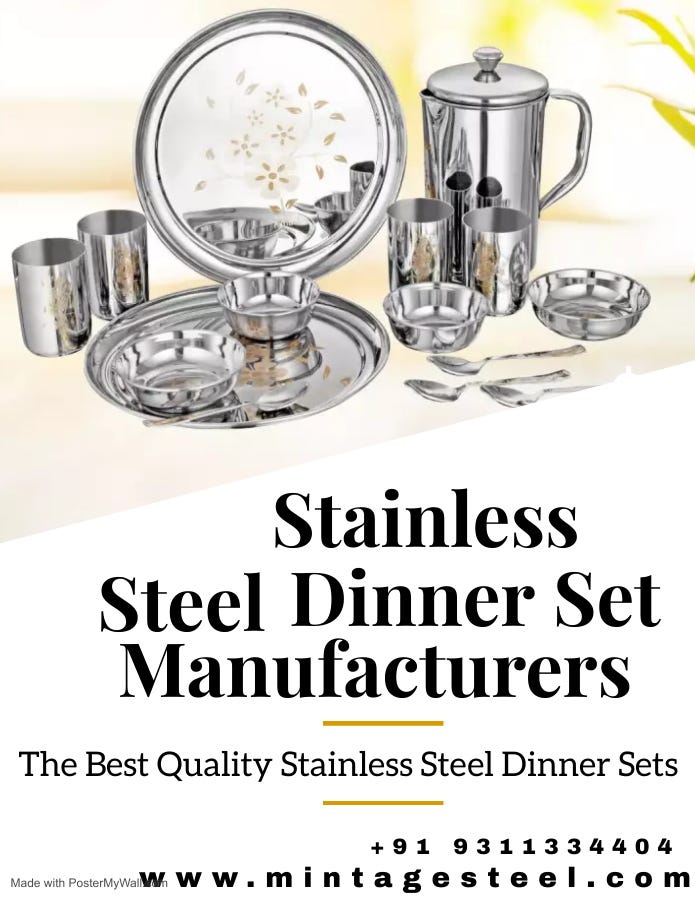 Best quality stainless sale steel dinner set