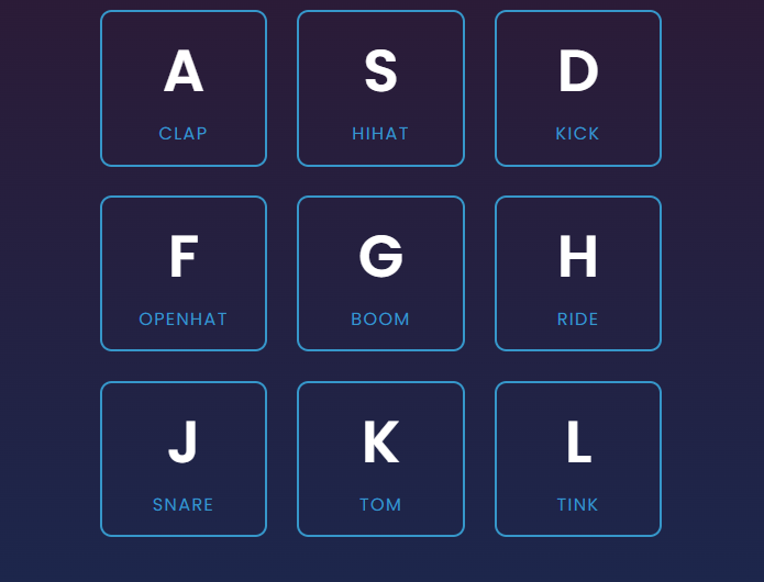 Javascript30 Day1:Drum Kit. The code is from Katherine Kato on… | by ...