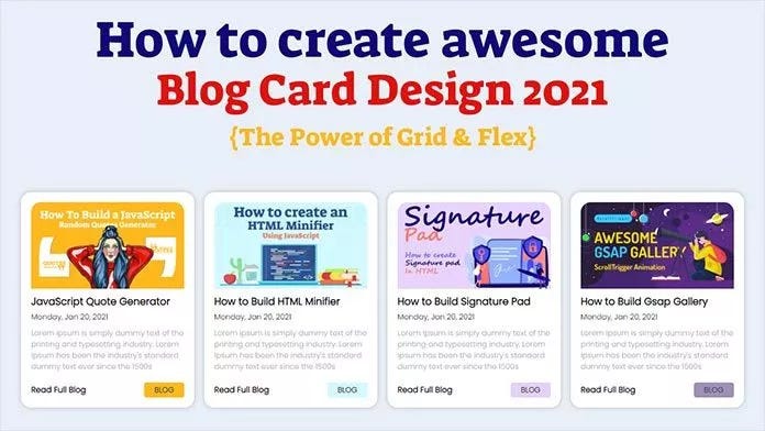 Awesome Blog Card Design 2021 — Free Cards Design | by Jangidrahulkumar ...