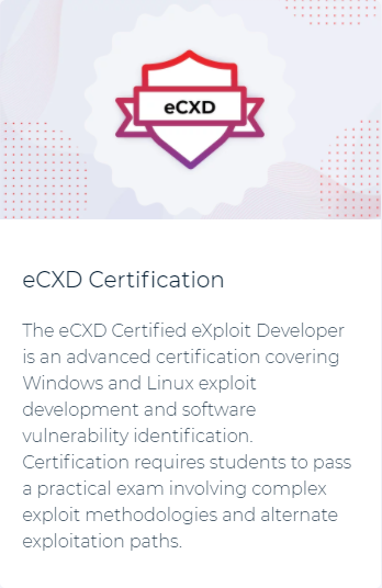 eLearnSecurity Certified eXploit Developer (eCXD) + XDS course review | by SHA999 | Medium