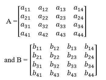 Matrix Multiplication 4x4