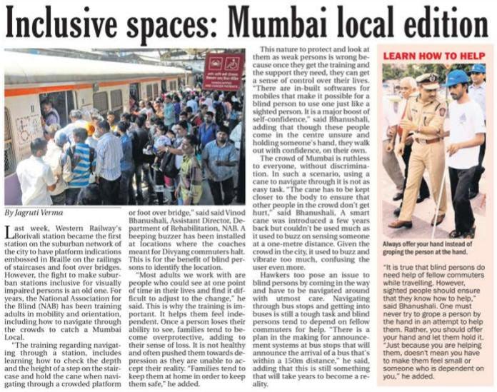 Inclusive spaces Mumbai local edition by Jagruti Verma Medium