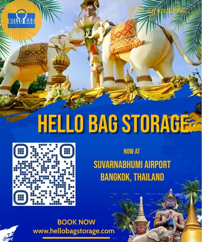 Luggage Storage at Bangkok Suvarnabhumi Airport