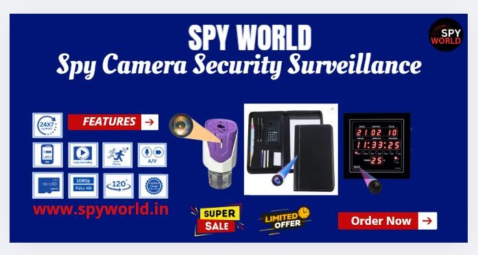 Top Spy Camera Shop in Ghaziabad — Spy World — 8585977908