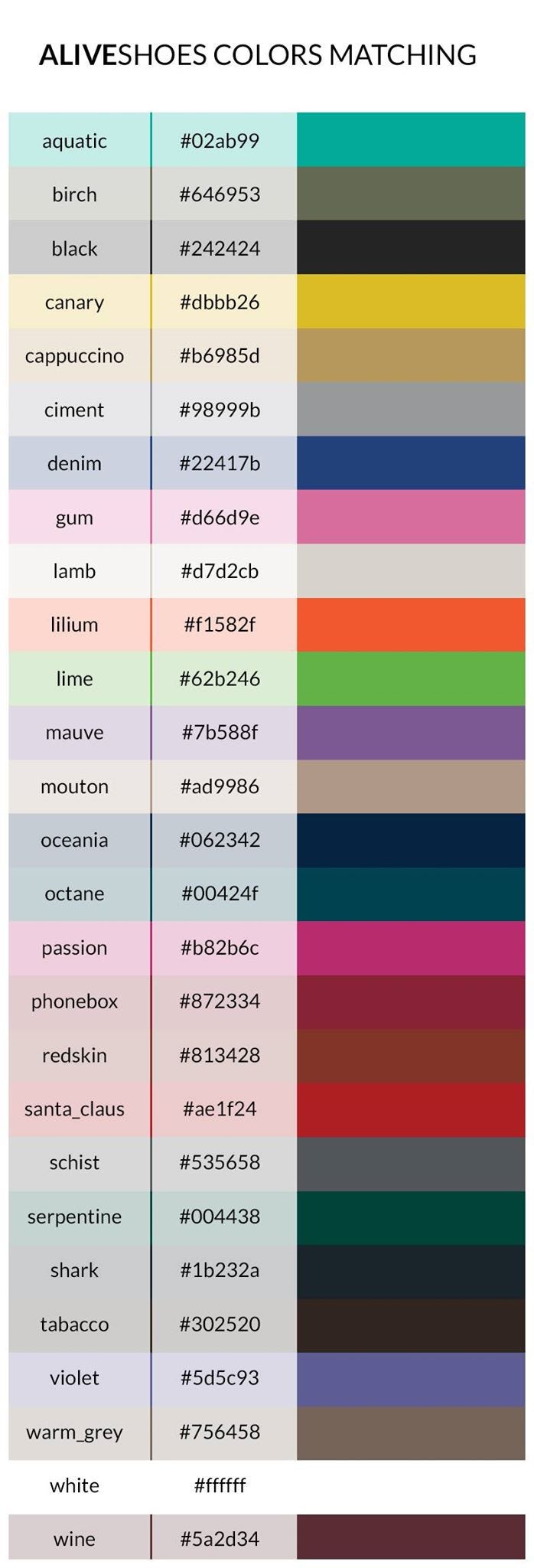 AliveShoes Color Matching Palette | by Sketch Hunt | Medium
