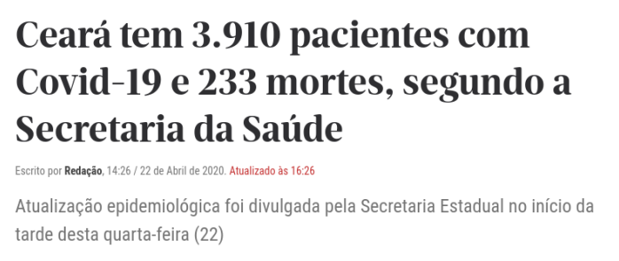 Figure 4: Clipping from a local newspaper in 22nd of April