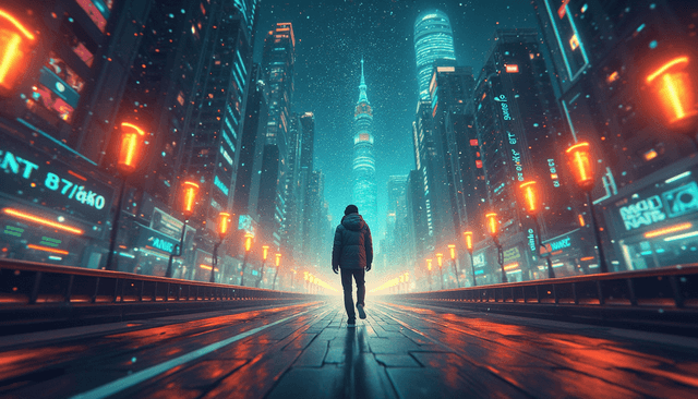 A man navigating the digital landscape